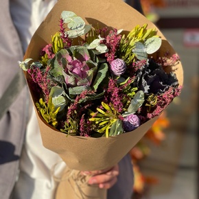 Букет из капса и брассики в Краснозаводске