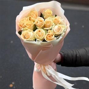 Букет из 11 роз Пич Аваланж (60 см) в Краснозаводске