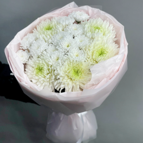 Букет из микса белых хризантем Магнум  в Краснозаводске