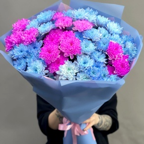 Букет "Матильда" из 15 кустовых хризантем в Краснозаводске