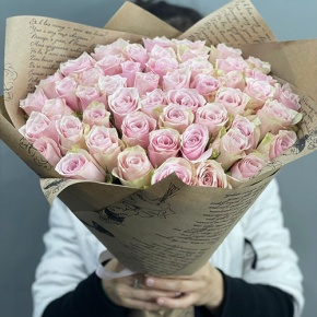 Букет из 51 пастельной розы (40 см) в Краснозаводске