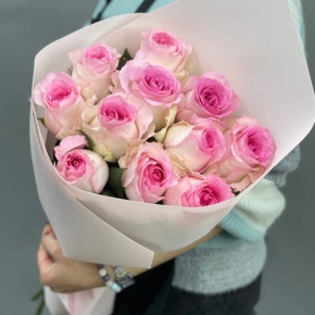 Букет из 11 пионовидных роз Эквадор (60см) в Краснозаводске