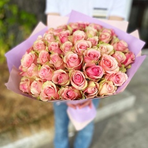 Букет 51 роза Бэлла Роса (40 см) в Краснозаводске