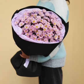 Стильный букет из 11 хризантем сантини в Краснозаводске