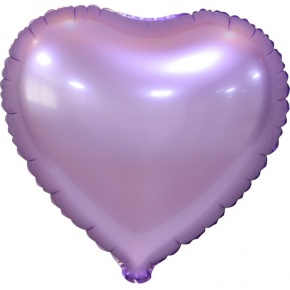 Сердце сиреневое фольгированный шар с гелием (45 см) в Краснозаводске