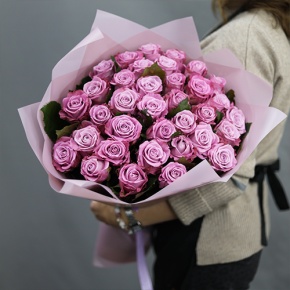 Букет из 35 малиновых роз Меритим (50 см) в Краснозаводске