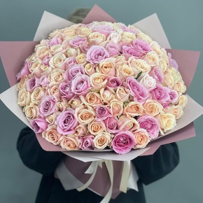 Букет "Люция" из 101 розы (50 см) в Краснозаводске