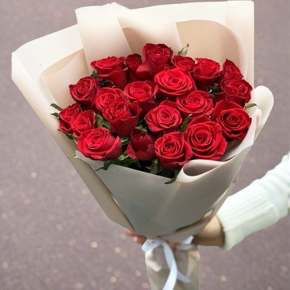 Букет 21 красная роза (60 см) в Краснозаводске