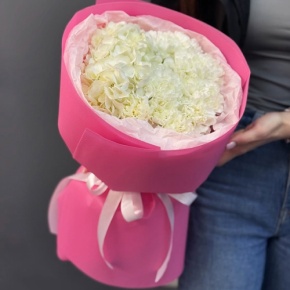 Букет "Гламур" из гортензии и диантусов в Краснозаводске