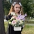 Композиция с георгинами на 1 сентября в белом ящике в Краснозаводске