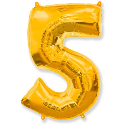 Шар гелиевый цифра 5 (40х102 см) в Краснозаводске