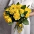 Букет из 25 лимонных роз с рускусом (40 см) в Краснозаводске Букет из 25 лимонных роз с рускусом (40 см) в Краснозаводске