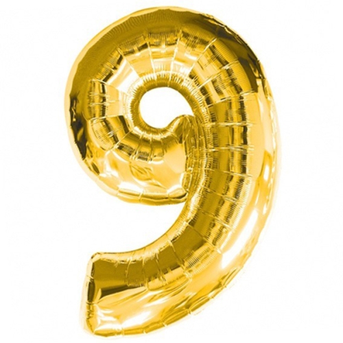 Шар гелиевый цифра 9 (40х102 см) в Краснозаводске